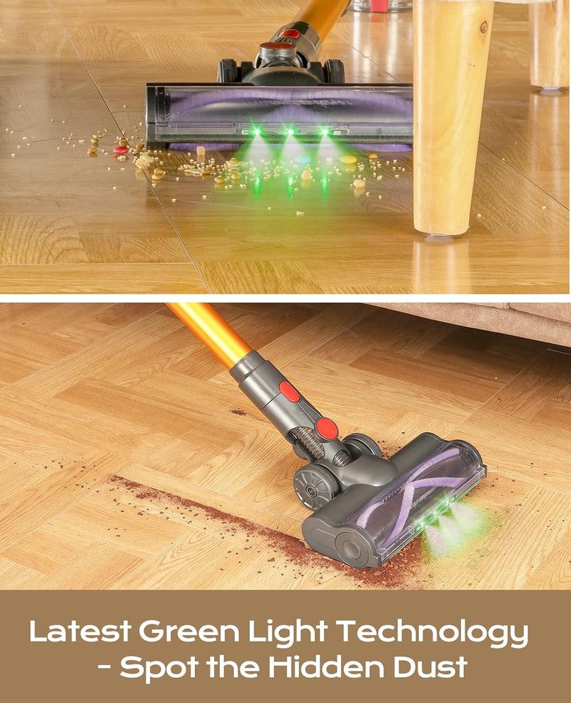 SVHT Cordless Vacuum Cleaner, 450W 40KPA Vacuum Cleaners for Home, 45Mins Lightweight Stick Vacuum with Advanced Green Light Tech, Rechargeable Battery Vacuum for Carpet,Pet Hair,Hardwood Floor - Image 4